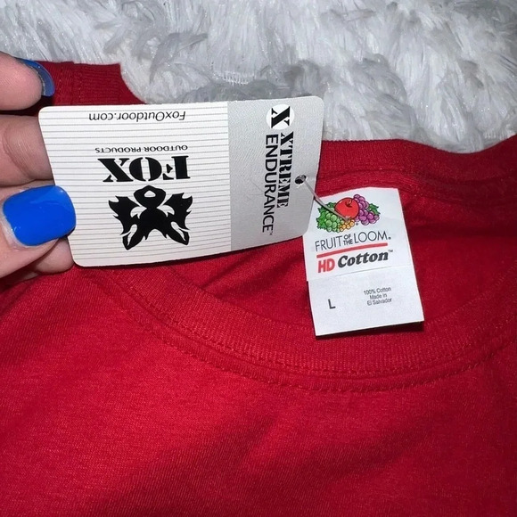 NWT United States Marines Red Graphic Tee Marine Logo - Puff Print size Large - Picture 3 of 4